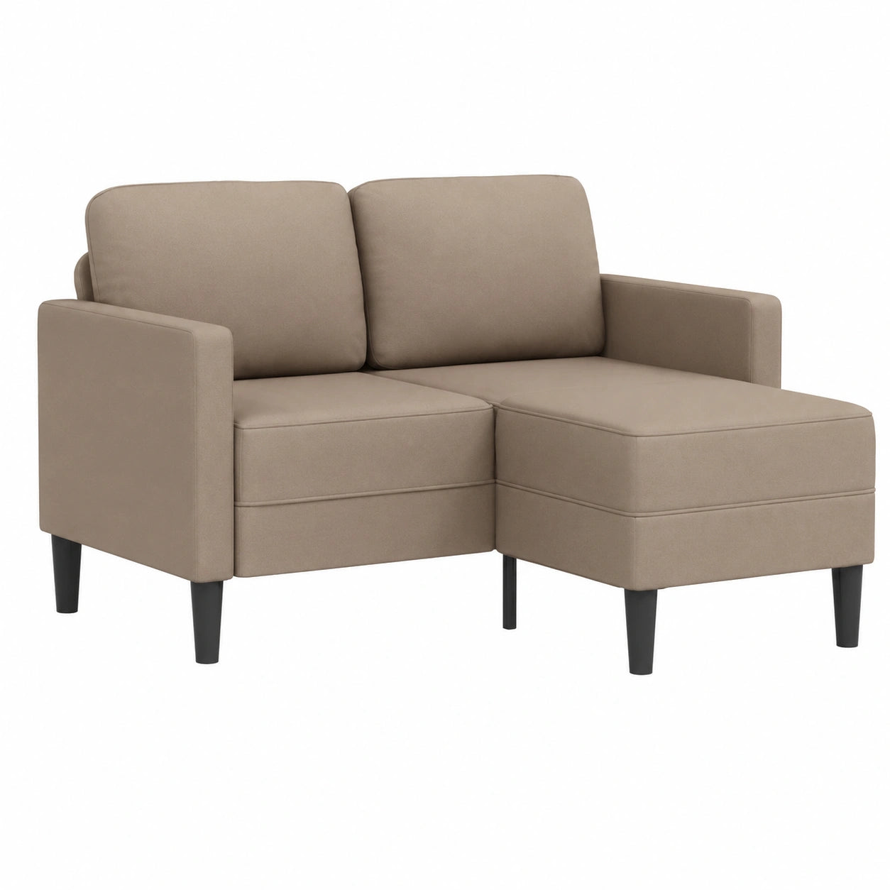 Divano angolare a 2 posti in ecopelle per soggiorno, 125x118x85 cm, ideale per spazi esterni, comfort e stile