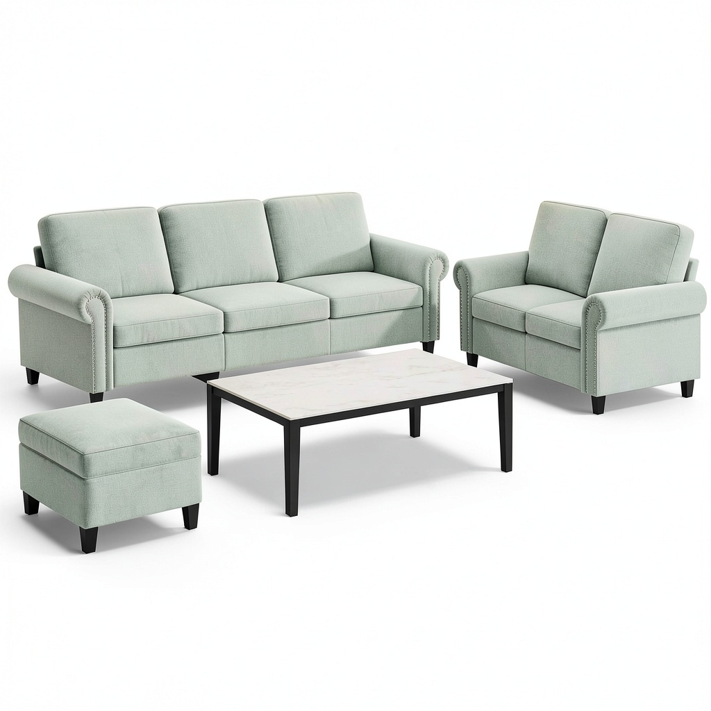 Set divani in velluto grigio chiaro con chaise longue, divano angolare moderno per soggiorno, grande divano letto per ospiti, struttura robusta in legno e metallo