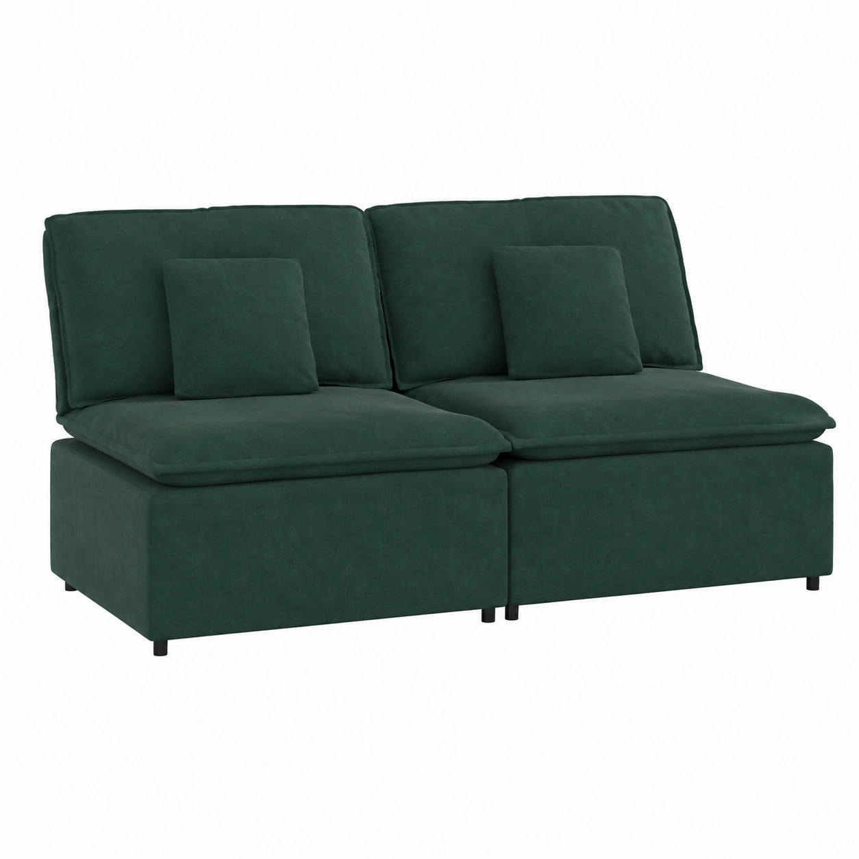 Divano Modulare Moderno Verde Scuro 100 cm per Soggiorno