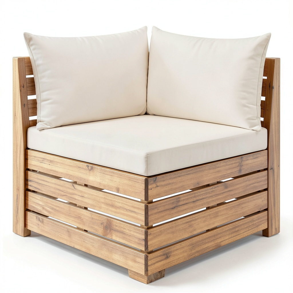 Set di Divani da Giardino in Acacia con Cuscini, 2 Pezzi, Mobili da Esterno Modulari