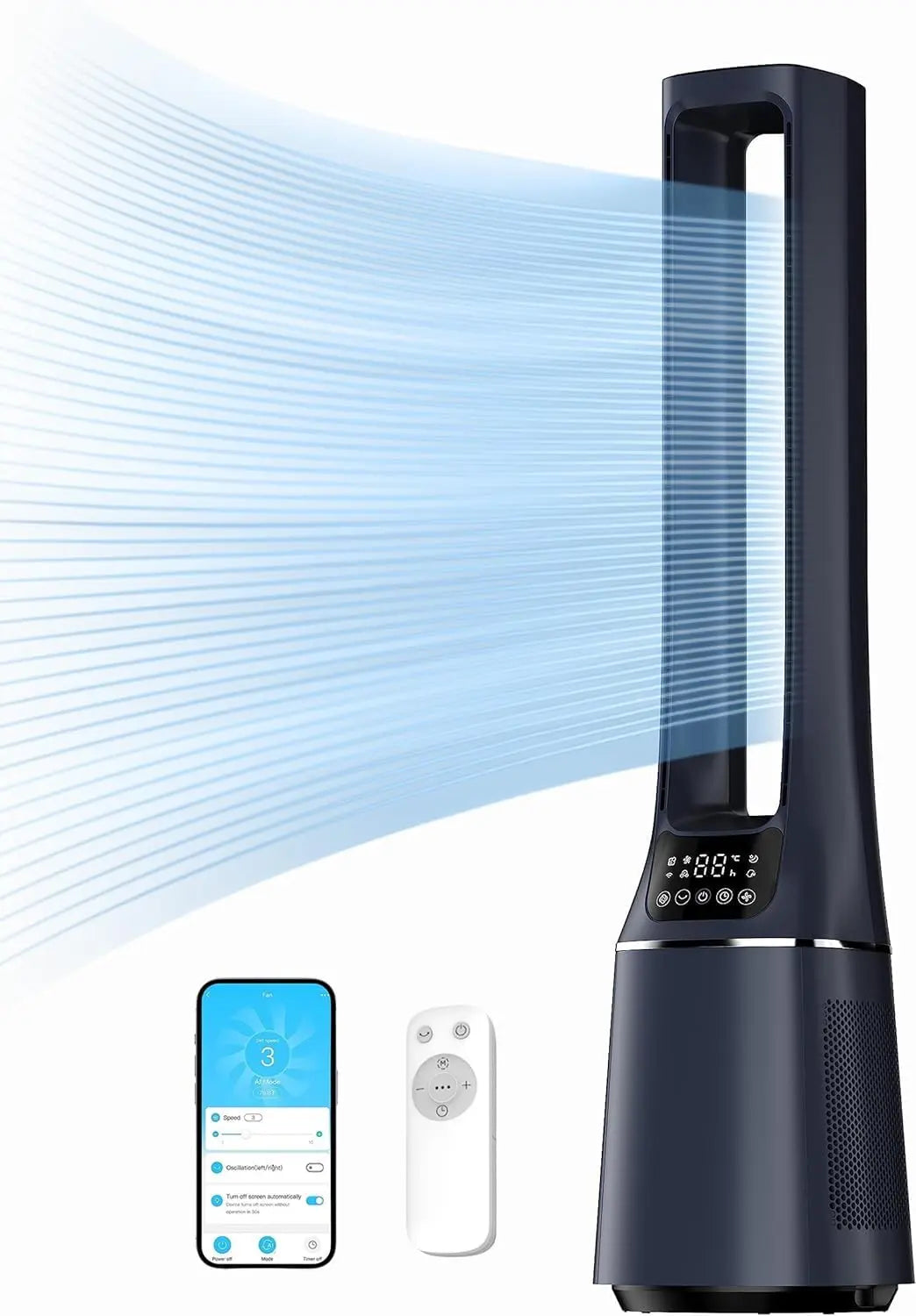 Ventilatore Midea MFP-120i BL - con telecomando, con timer, con display digitale - 38dB