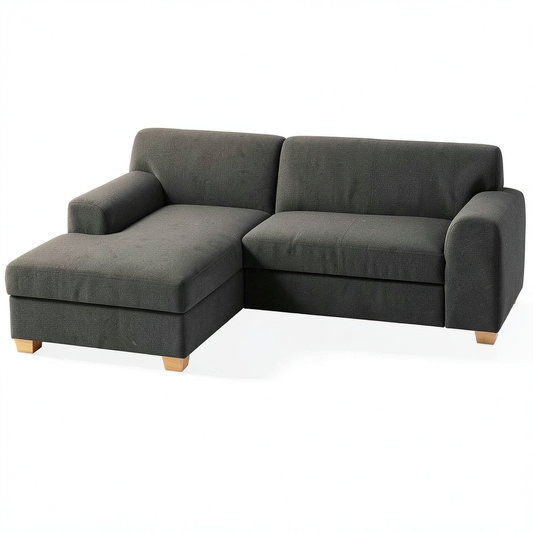 Divano Angolare Letto DOMO Collection Tinos in Antracite, 273x157 cm