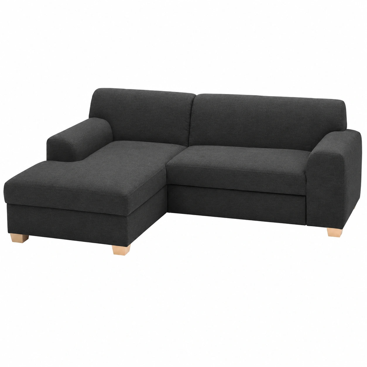 Divano Angolare Letto DOMO Collection Tinos in Antracite, 273x157 cm