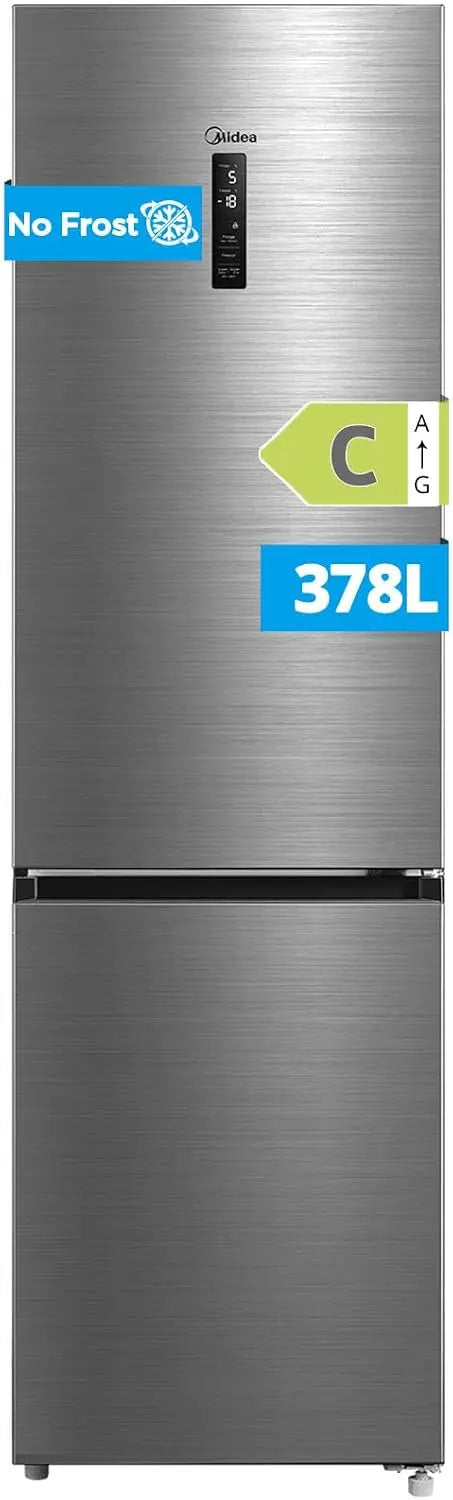 Frigorifero Midea MDRB521MIC46A 378L - colore Argento - con Wi-Fi, con tecnologia inverter, a LED - 378L, 38 dB