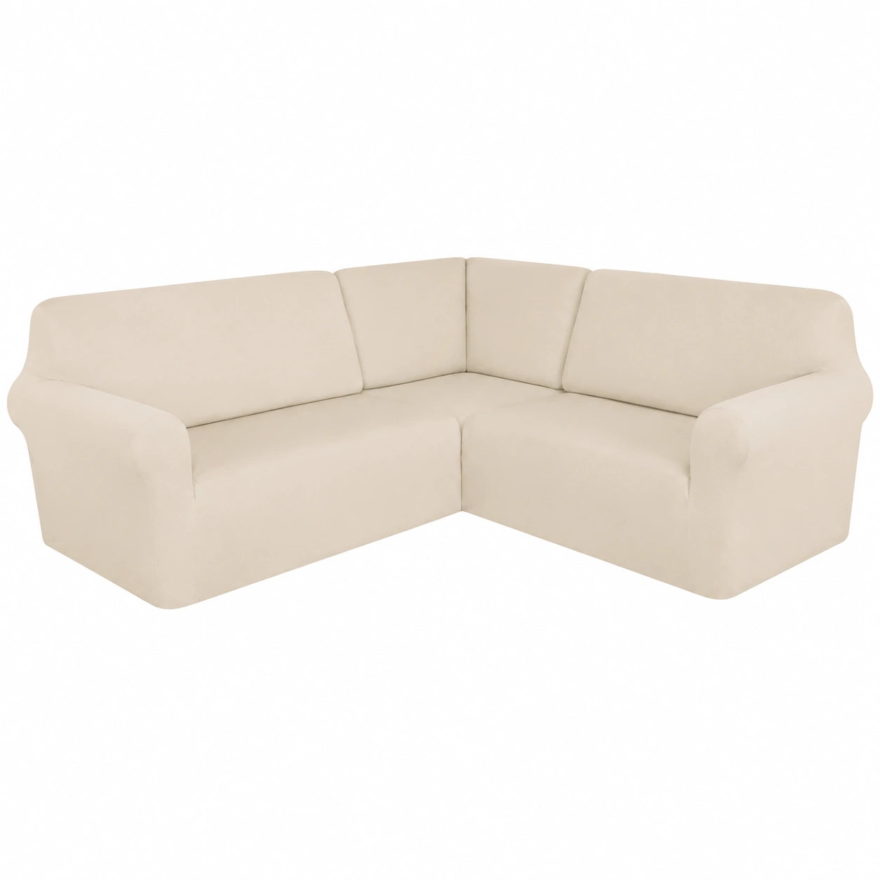 Copridivano Universale Antiscivolo a Forma di L per 7 Posti, Beige
