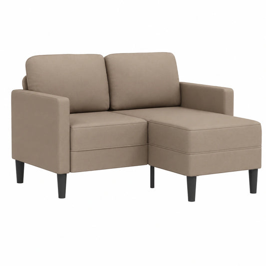 Divano angolare a 2 posti in ecopelle per soggiorno, 125x118x85 cm, ideale per spazi esterni, comfort e stile