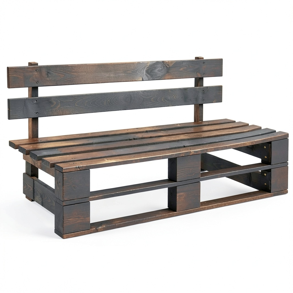 Divano Modulabile da Giardino in Pallet di Pino Grigio Imbevuto