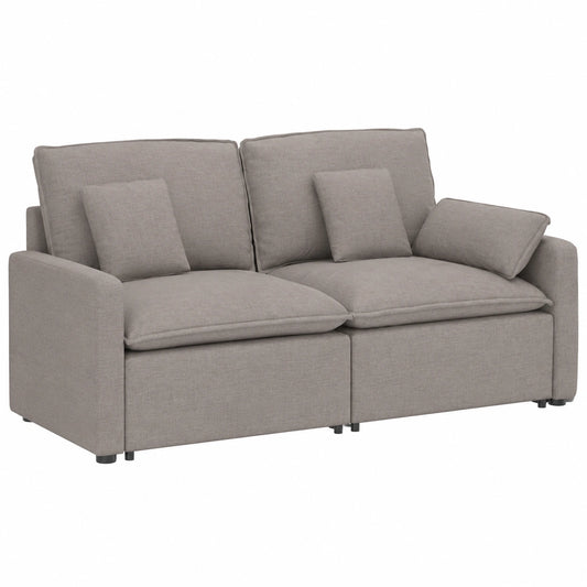 Bracciolo Terminale per Divano Modulare con Cuscini, 100 cm, Design Moderno