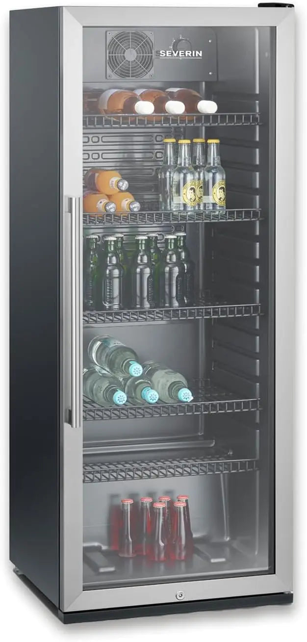 Frigorifero SEVERIN - colore Nero - a LED - 237 Litri, 141,0 cm