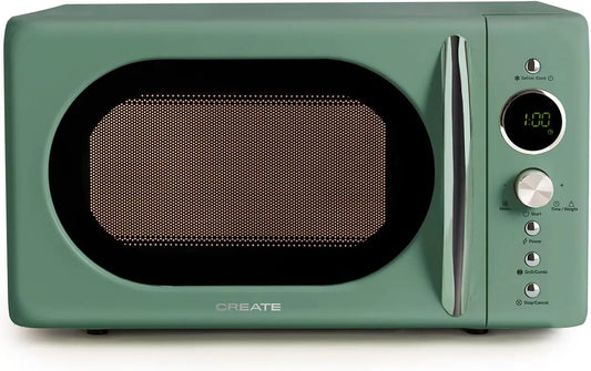 Forno a microonde CREATE/MICROWAVE - colore Verde - con display digitale - 900W, 20L, 245 mm