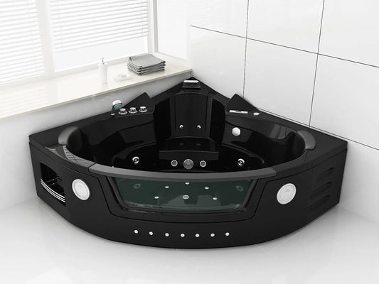 Piscina Milano - colore Nero - con Bluetooth, a LED - 140 cm