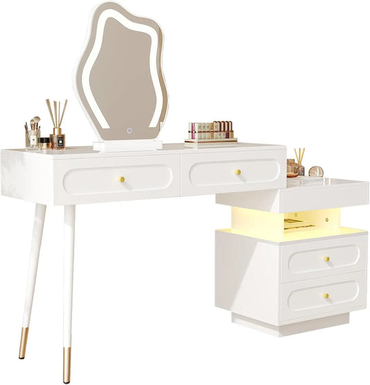 Letto Toilette - colore Bianco - a LED