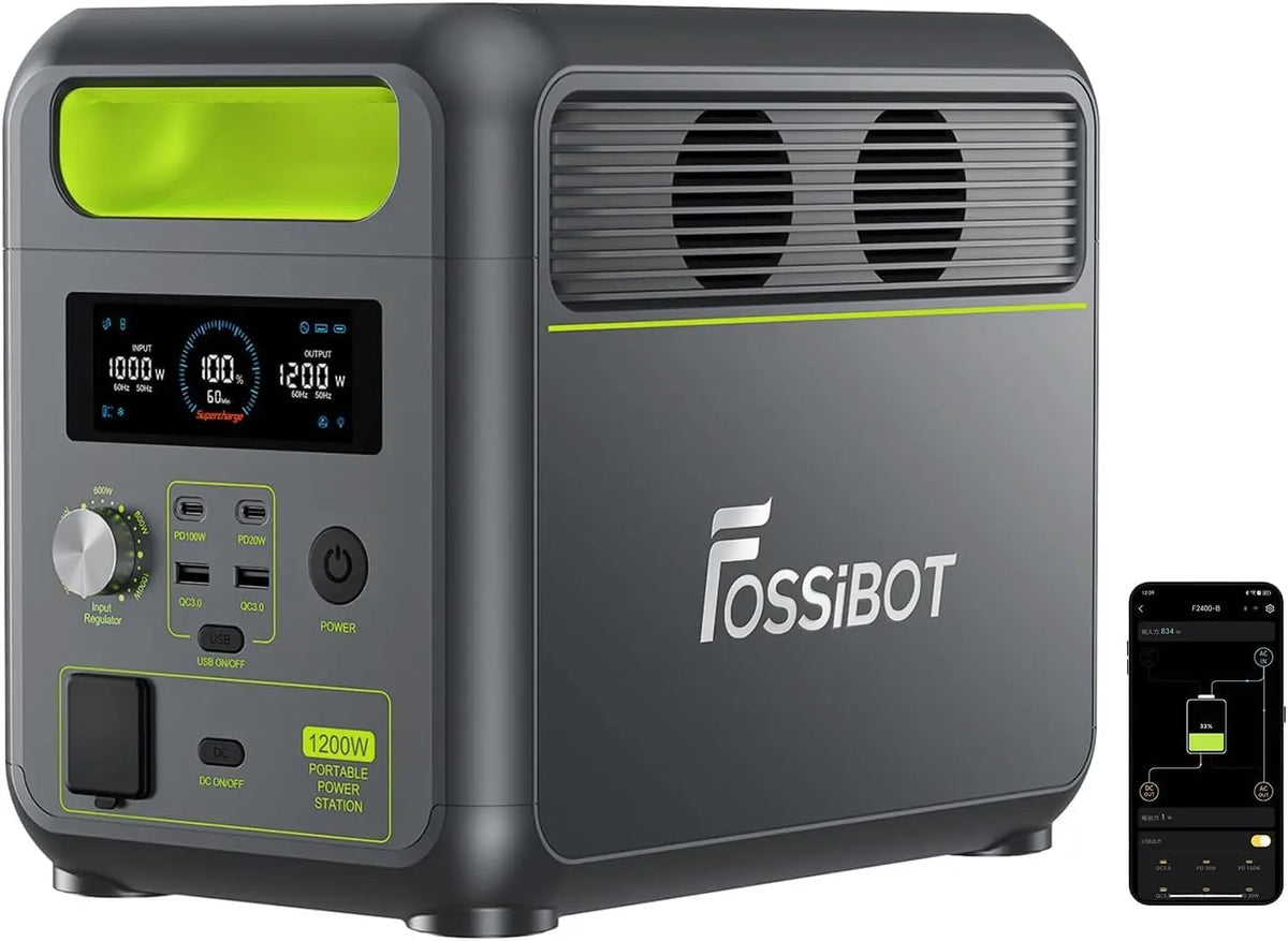 Stazione di alimentazione portatile FOSSiBOT F1200 - portatile - 1024 Wh, 1200 W