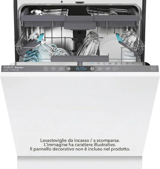 Lavastoviglie Candy - colore Bianco - con Wi-Fi, silenzioso, con controllo intelligente - 60 cm, 81,8 cm