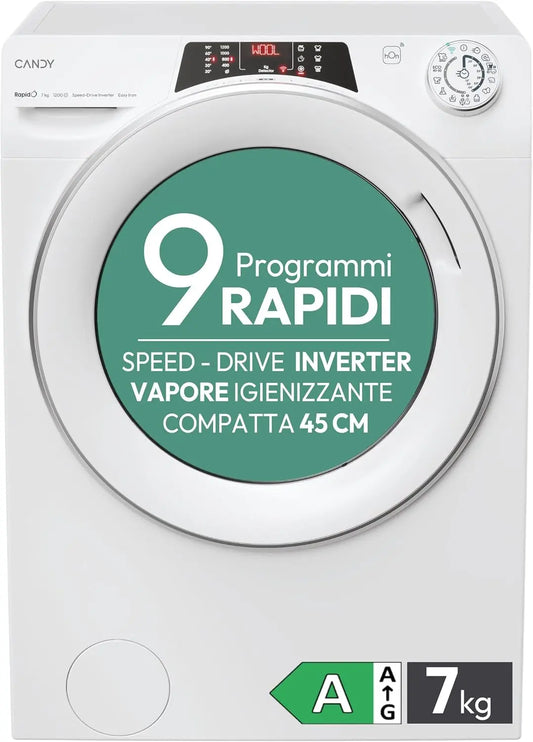 Lavatrice Candy - colore Bianco - con Wi-Fi, con controllo intelligente - 85 cm, 7 Kg