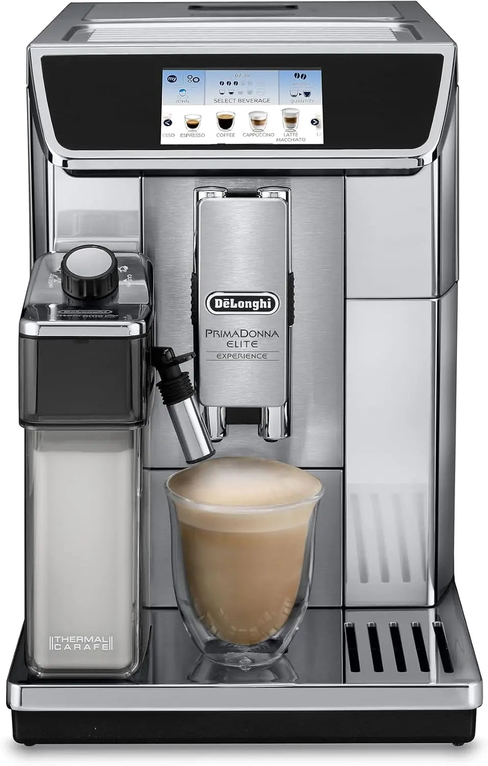 Macchina da caffè DeLonghi ECAM650.75MS - colore Argento - con display digitale - 360 mm, 15 bar