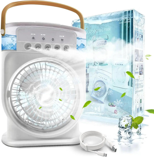 Climatizzatore portatile - colore Bianco - portatile, silenzioso, ricaricabile