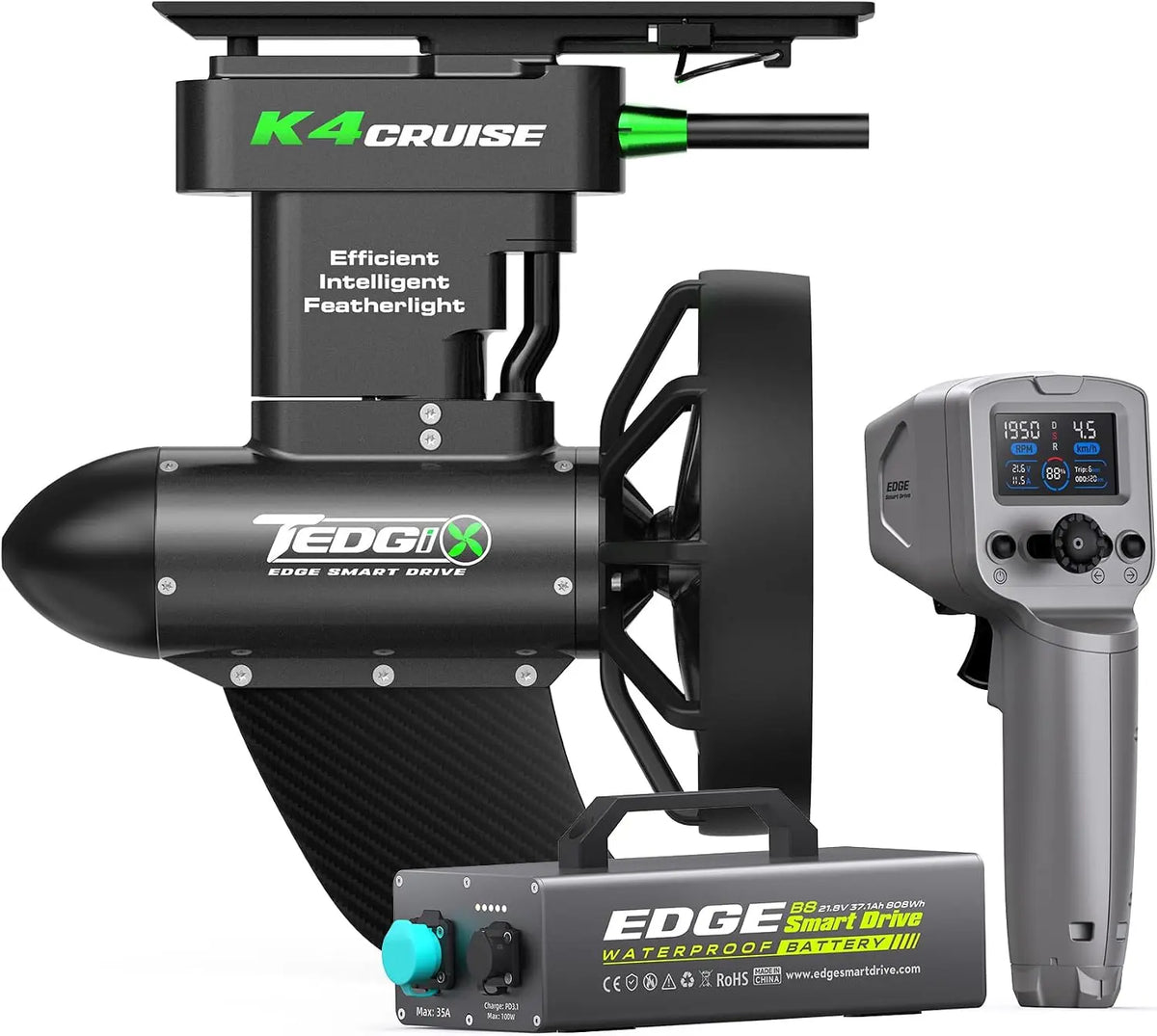 Batteria ricaricabile Tedgix K4C - con telecomando - 400 W