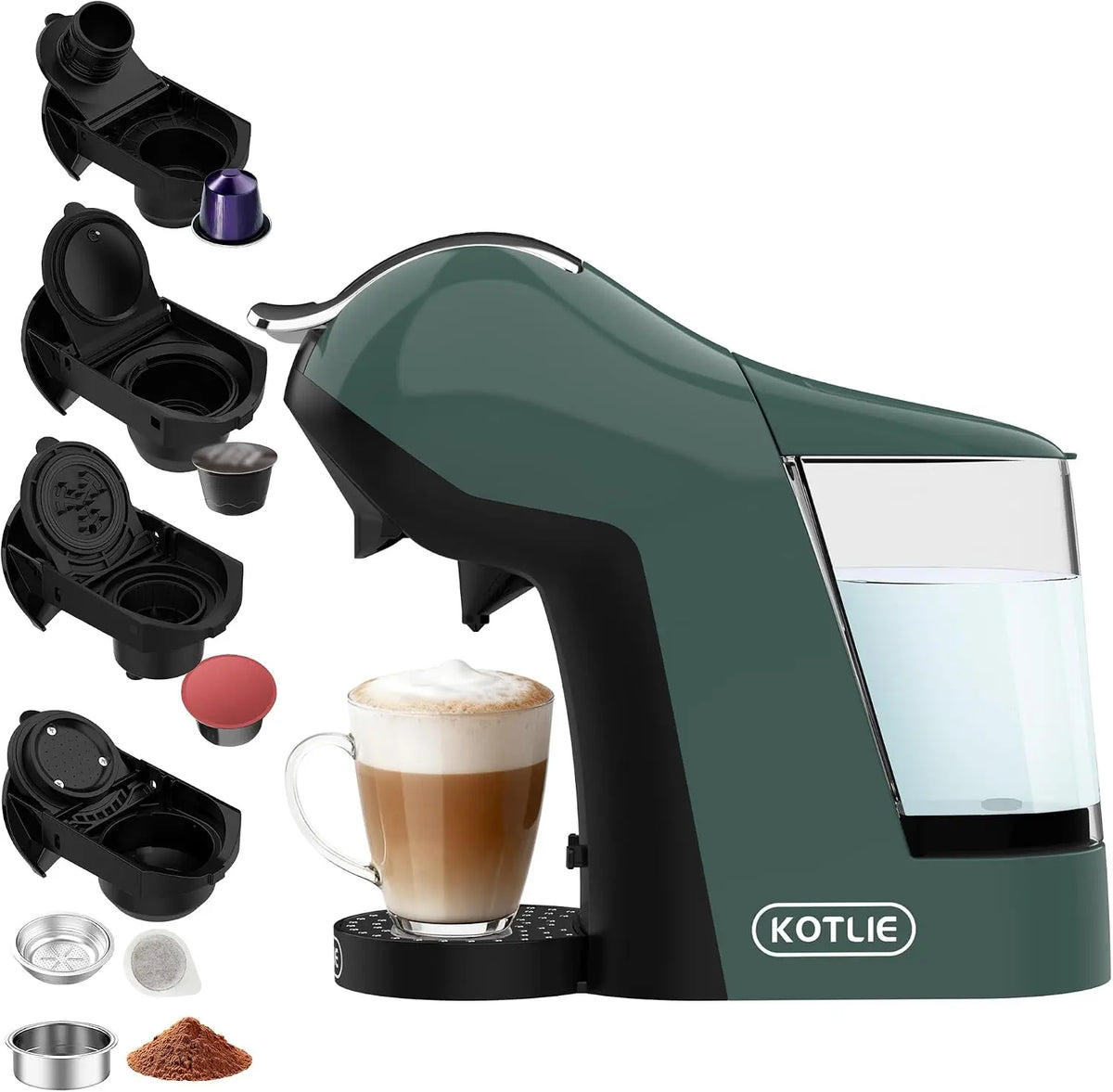 Macchina da caffè - multifunzione - 1 L, 44 mm, 19 bar