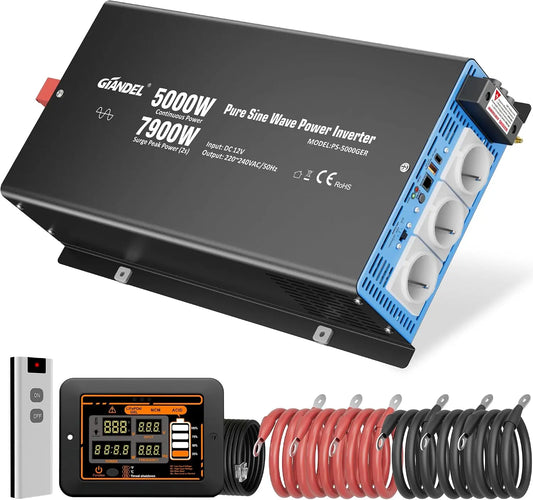 Prodotto per casa e tempo libero GIANDEL 5000W - con tecnologia inverter - 5000W, 12V, 230V