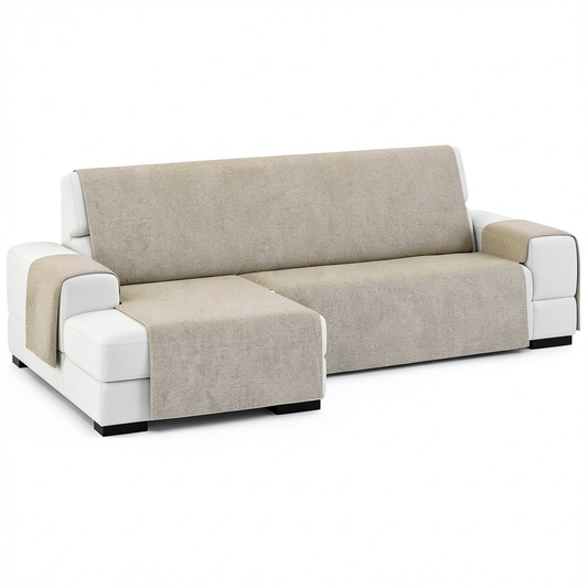 Chaise Longue Eysa Valkiria 240 cm Sinistra Colore Neutro Frontale