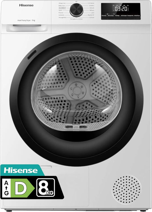 Climatizzatore split Hisense DHQE800BW2 - colore Nero - con display digitale - 8 Kg