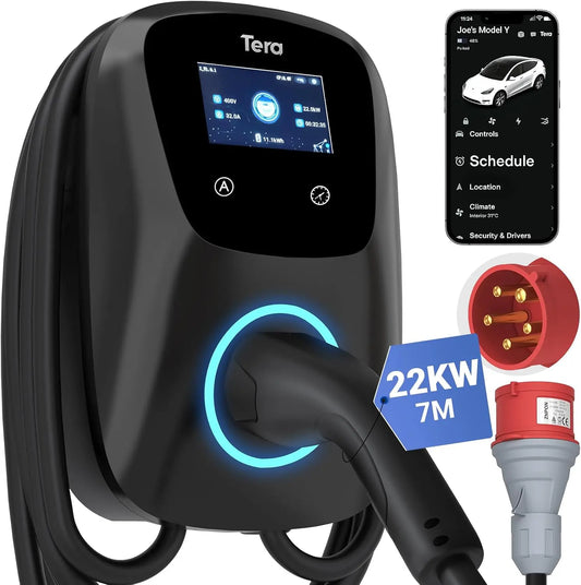 Caricabatterie Tera EV - colore Nero - con controllo intelligente - 11KW, 22kW, 400V