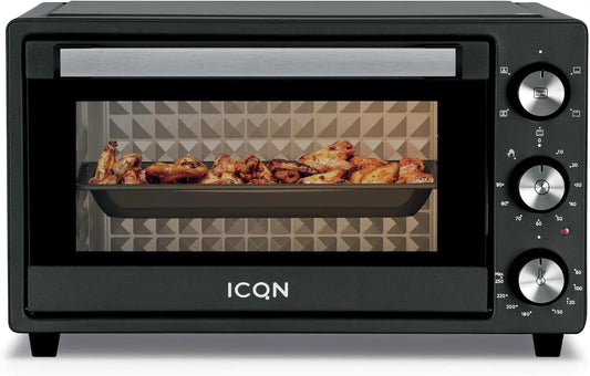 Forno elettrico ICQN - colore Nero - con timer - 1500 W, 20 Litri