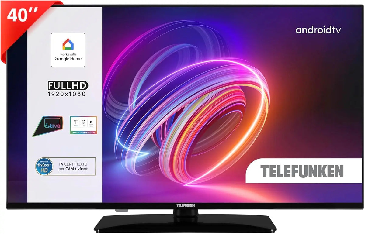 Televisore TELEFUNKEN 2025 - a LED, con controllo intelligente - 40 Pollici