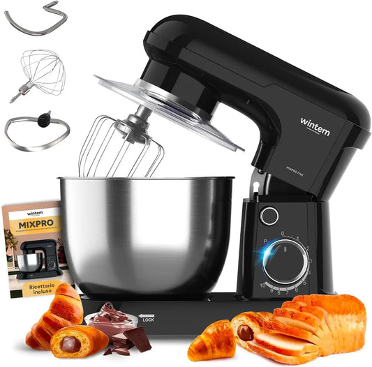 Robot da cucina Avilia - colore Nero/Argento - silenzioso, multifunzione - 1500W, 5L